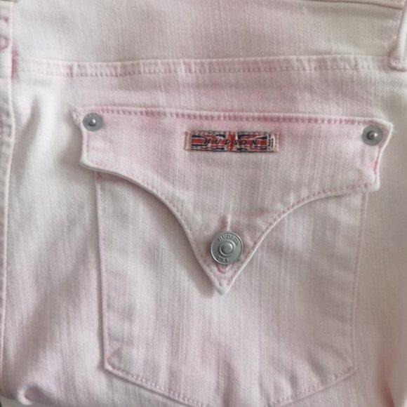 Hudson Lilly Midrise Skinny Jeans Light Pink White - Picture 11 of 13